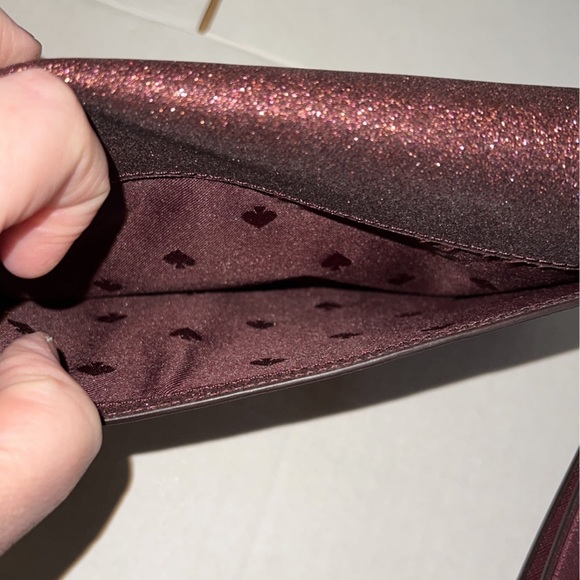 Kate Spade Burgundy Glitter Wristlet Wallet - Picture 12 of 12